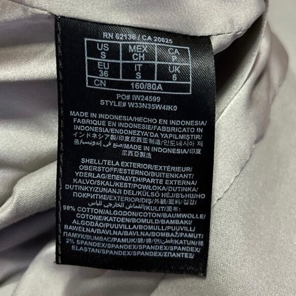 Guess Women's Tan Leather Trim Long Sleeve Zip Up Belted Trench Coat Jacket Sz S - Picture 5 of 5